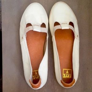 Frye white shoes, flats